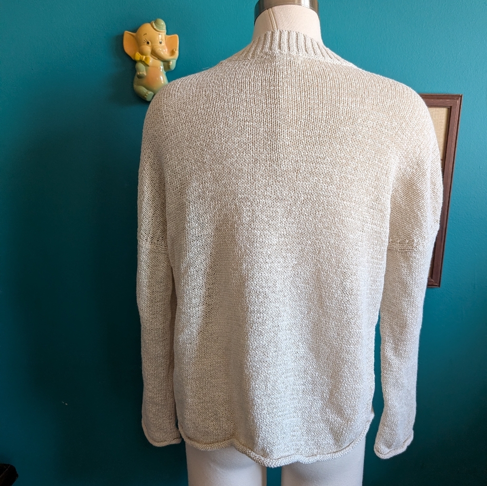 Haven Well Within Linen Cotton Tape Yarn Crewneck Sweater Lightweight View 6